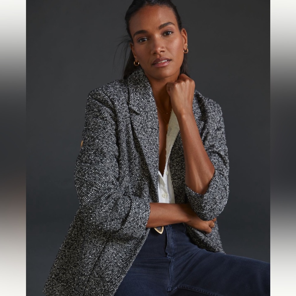 Anthropologie Avec Les Filles Women's Gray Teeed Jacket. New with Tags, Size M.